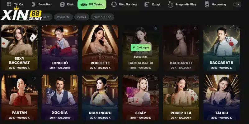 Một số siêu phẩm đỉnh nóc kịch trần có mặt tại DG trực tuyến